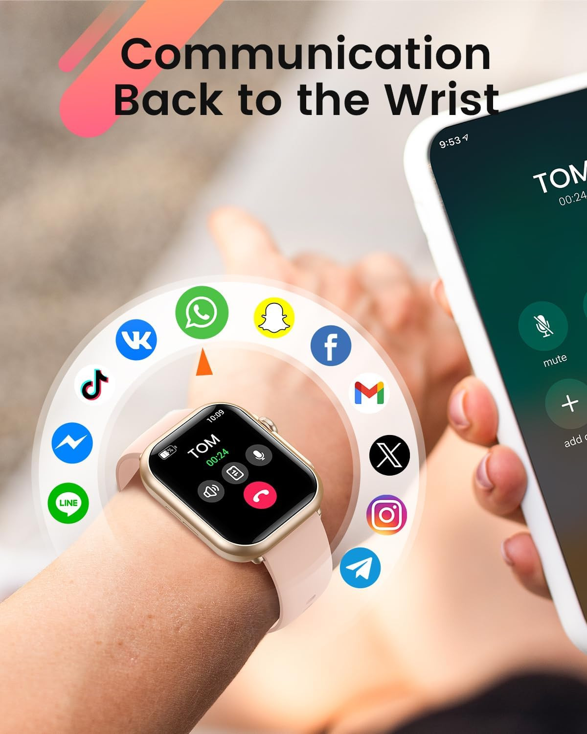 Smart Watch for Women Men Fitness: Smart Watch for iPhone&Android Bluetooth Call