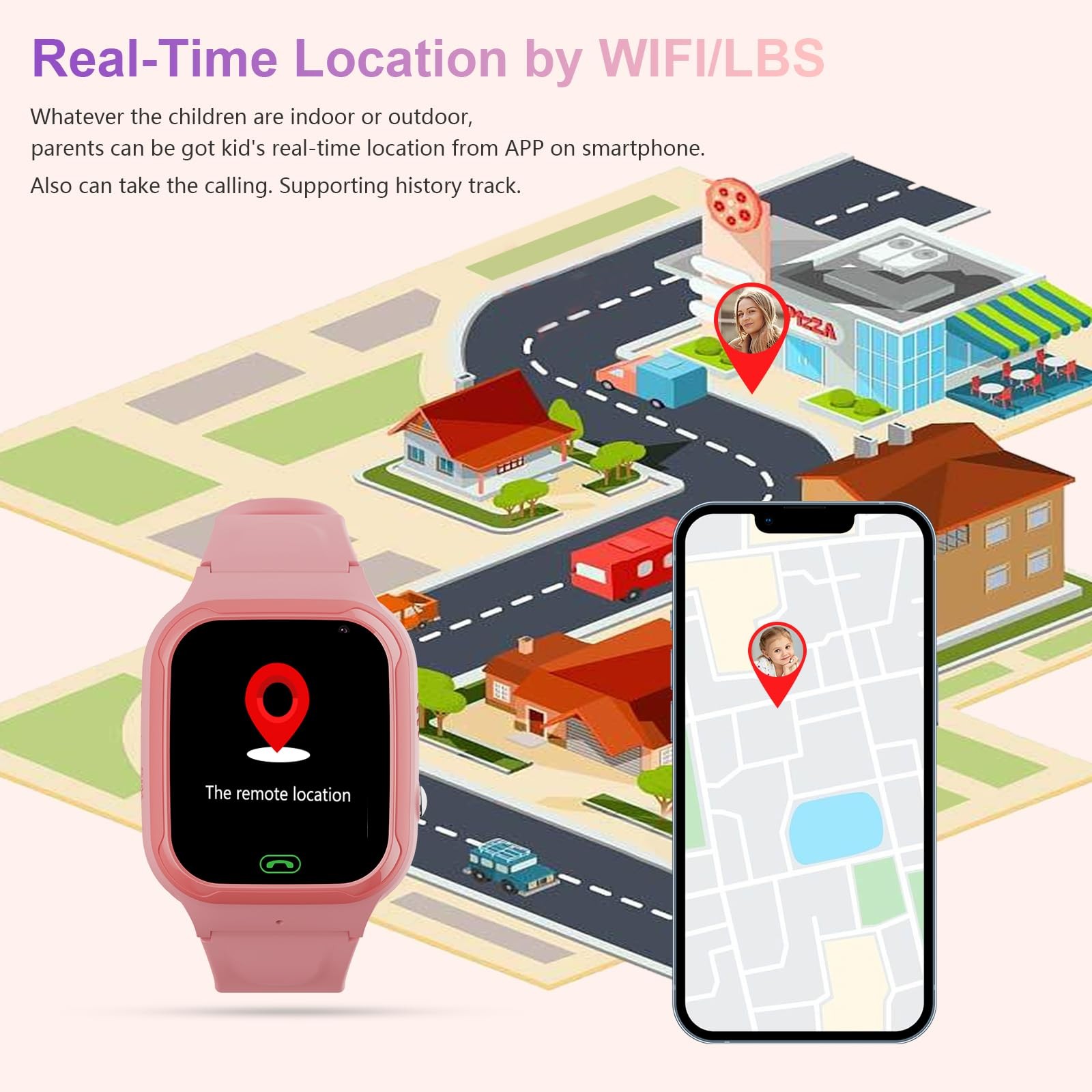4G GPS Tracker, Boys Girls Smartwatches Watch Video SOS Alarm Voice Chat Game…