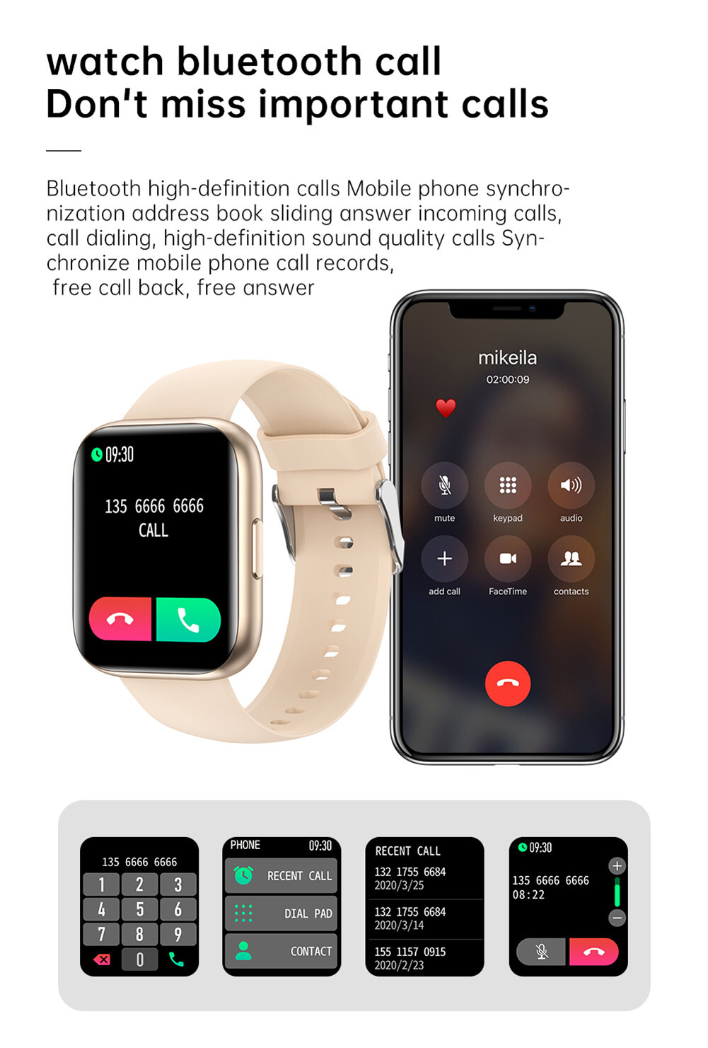 Sport Smart Watch Bluetooth Call 1.81″ Full Screen Health Monitor SmartWatch