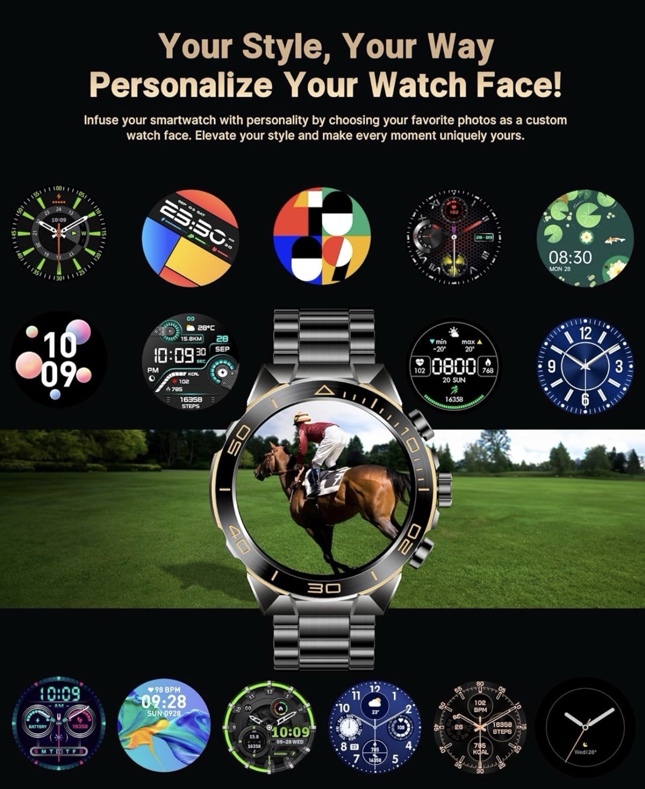 souyie SM-7 smart watch For Men /make Call For Android iPhone,1.43