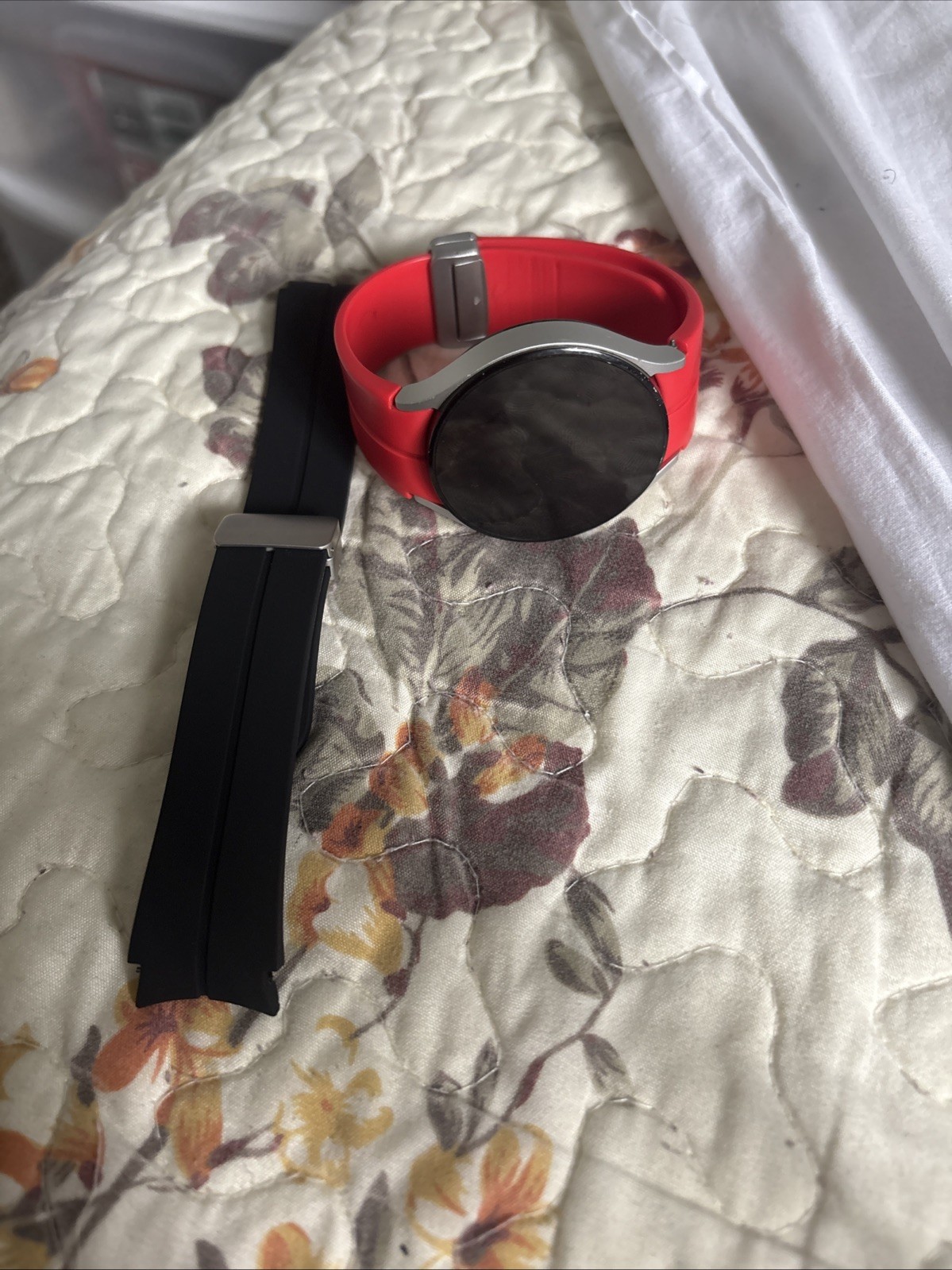 Generic Smartwatch with Red and Black Bands