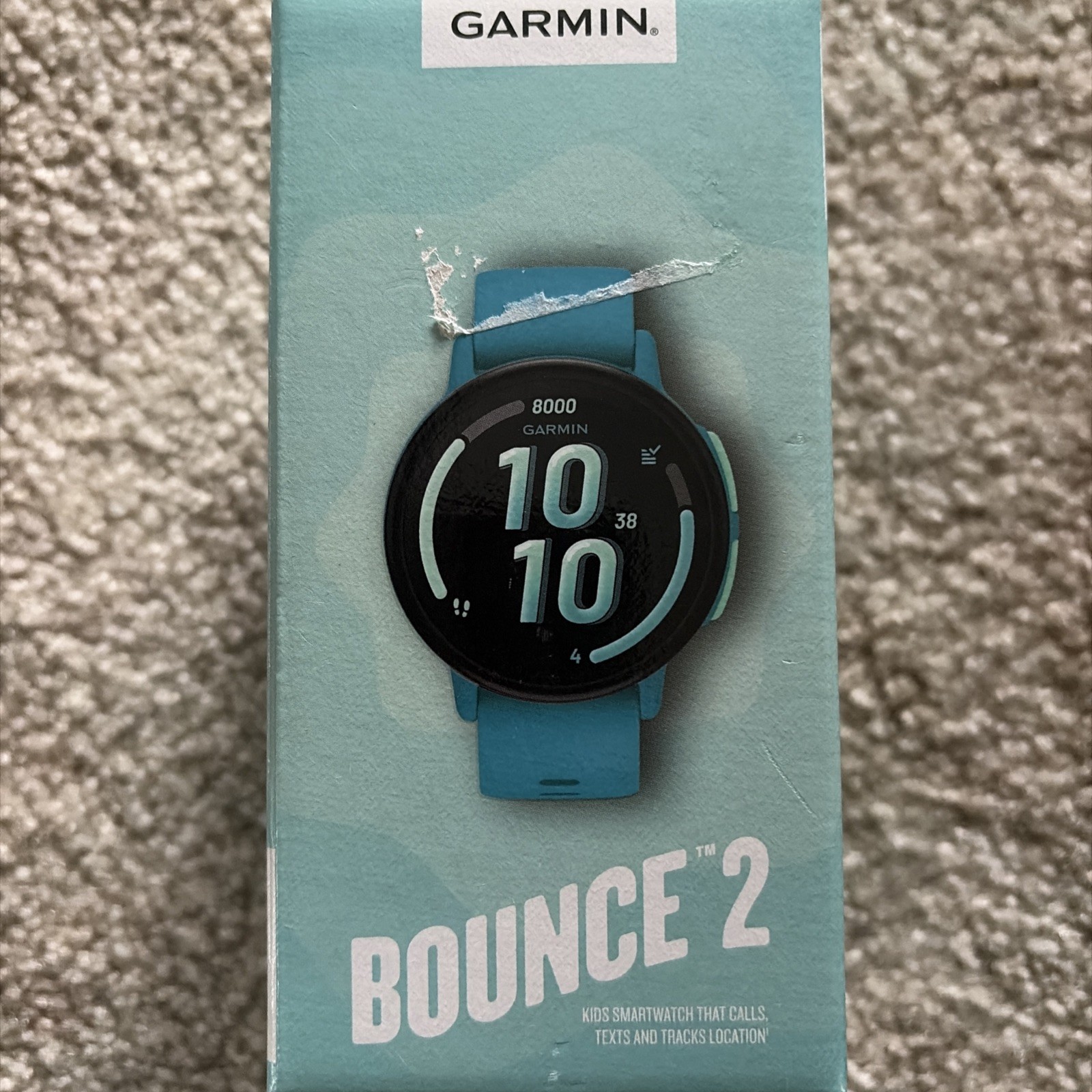Brand NEW Garmin Bounce 2 Kids’ Smartwatch Messaging & Location – Turquoise
