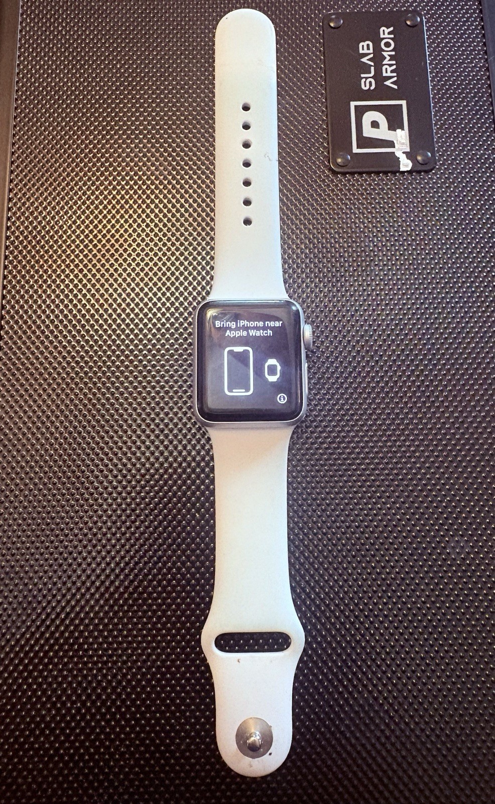 Apple Watch Series 3 38mm Aluminum Light Gray Band, Small Scratch In Screen.