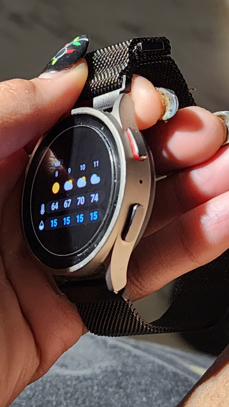 Samsung Galaxy Watch5 Pro LTE SM-R925U Smartwatch Black w/ Metal Mesh Band