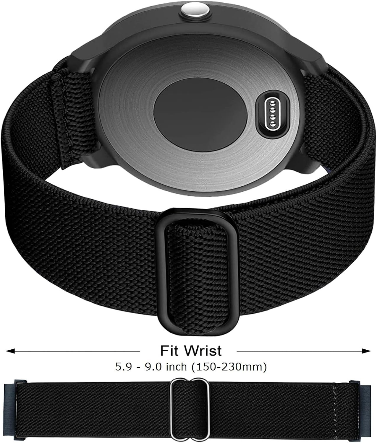 3 Pack Nylon Strap Compatible with Garmin Forerunner 245 Music 20mm