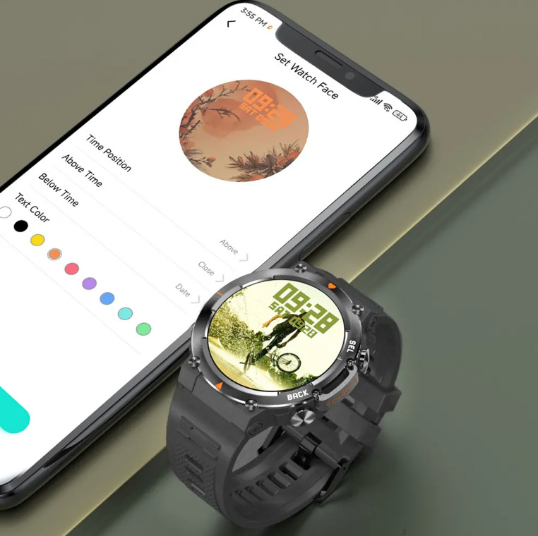 MAX18 Men Smartwatch AMOLED1.43inch Big Screen BT Calls Gesture Control AI Voice