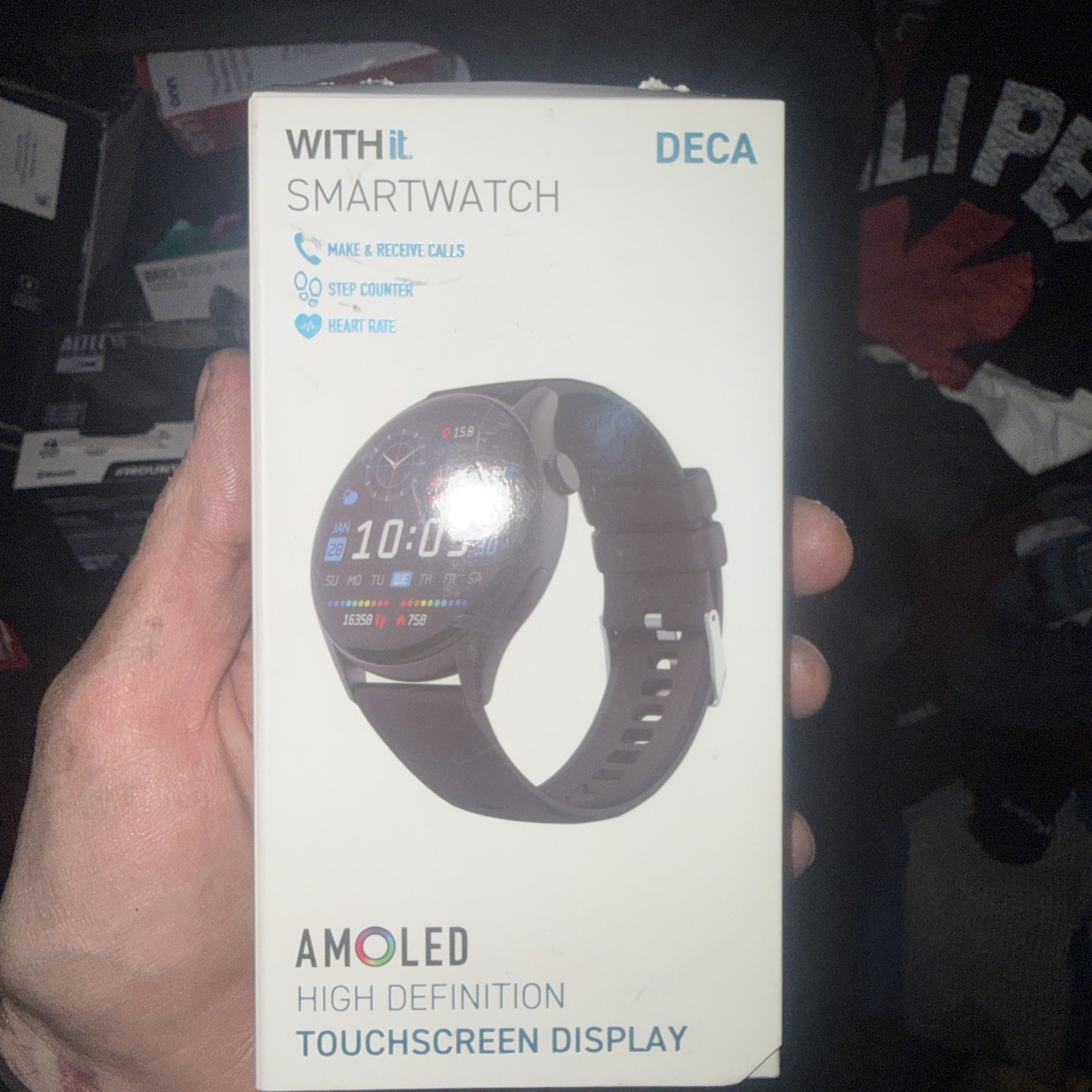 Withit Smartwatch Black Touchscreen Display NEW Amoled DECA (NEW)