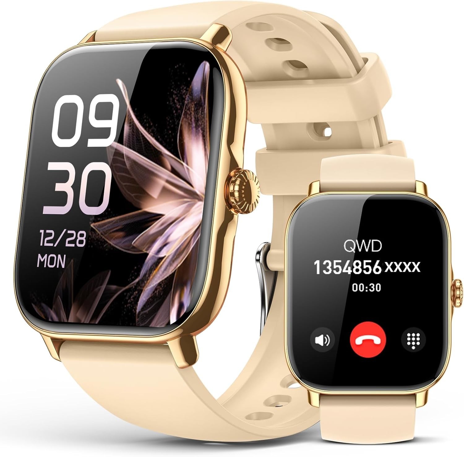Smart Watch for Women Men- Answer/Make Call, IP68 Waterproof Fitness Step Tracke