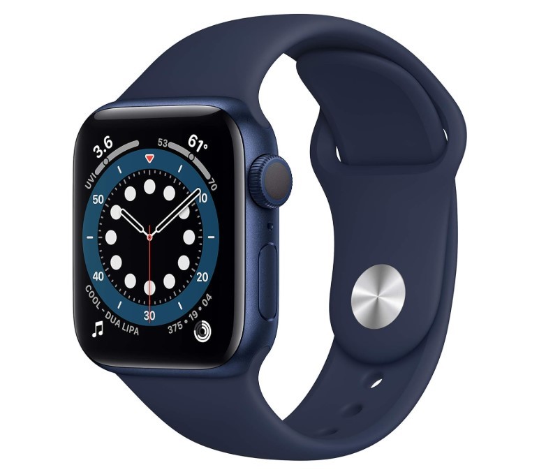 Apple Watch Series 6 40mm GPS Aluminum Blue+Navy Sport Band- Imperfections