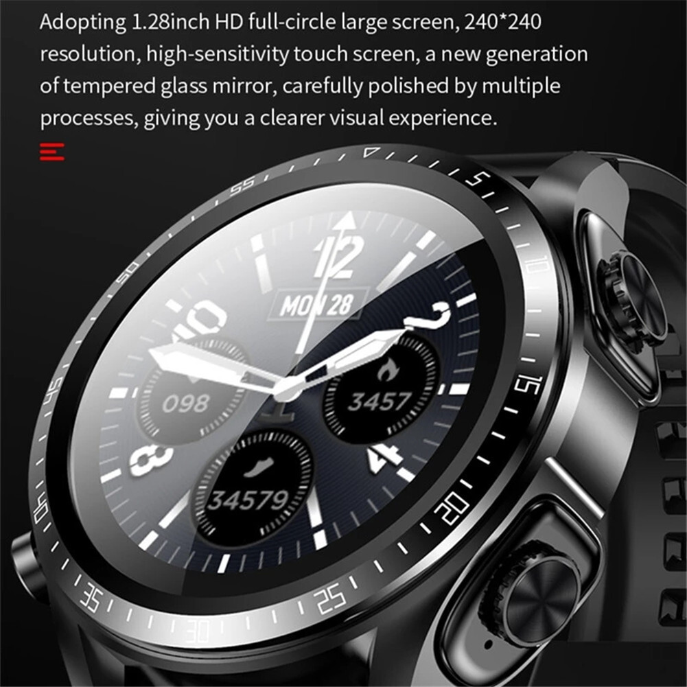Touch Screen Bluetooth Smart Watch with Earbuds 2 In 1 Music Smartwatch Headset