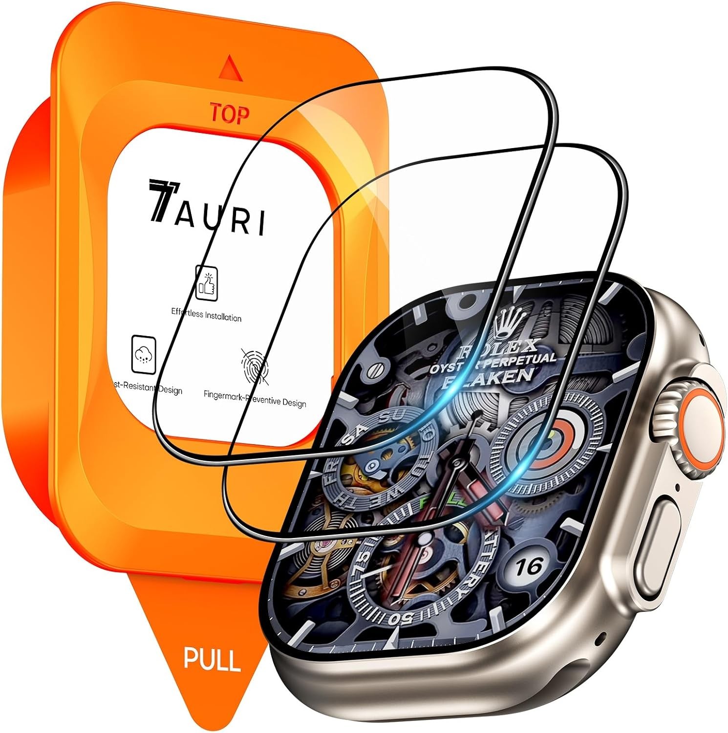 2 Pack Screen Protector for Apple Watch Ultra 49mm Bubble Free Micro-curved Edge