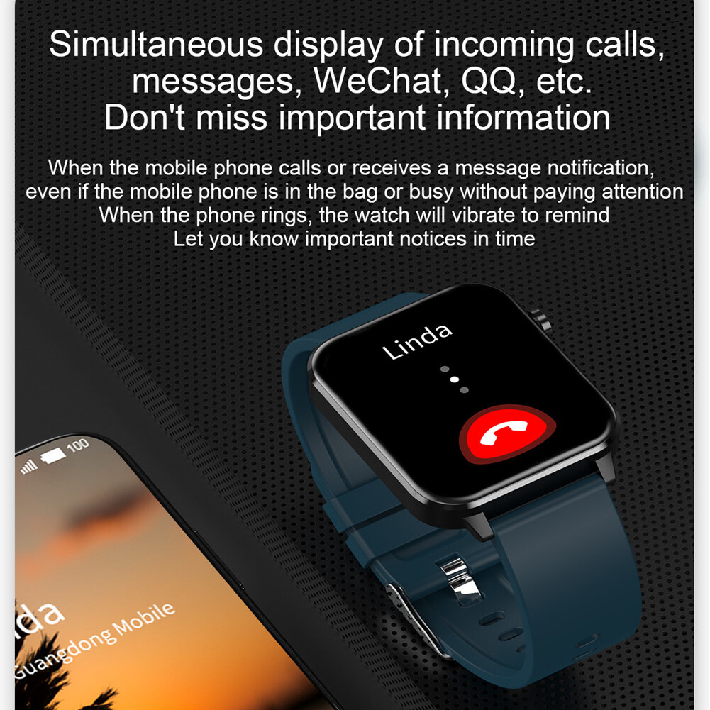 Smart Watch Sport Bracelet Bluetooth Call Message Reminder Handsfree Wristband