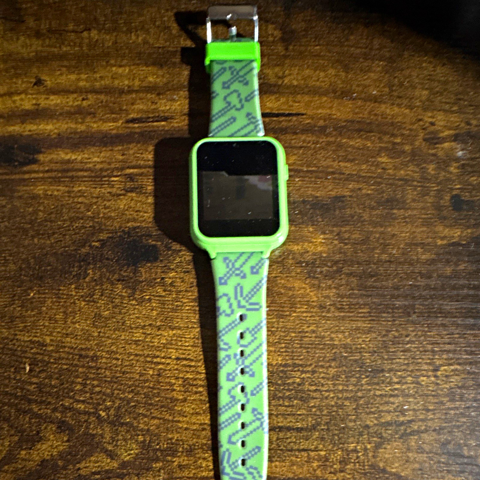 Minecraft Interactive Kids Smart Watch Touch Screen Green Silicone Band. TESTED
