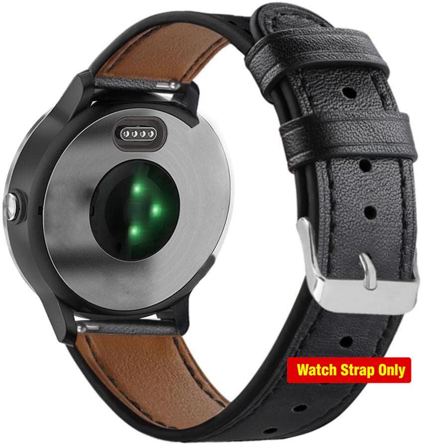 20mm Leather Strap Compatible with Garmin Venu Sq 42mm Quick Release