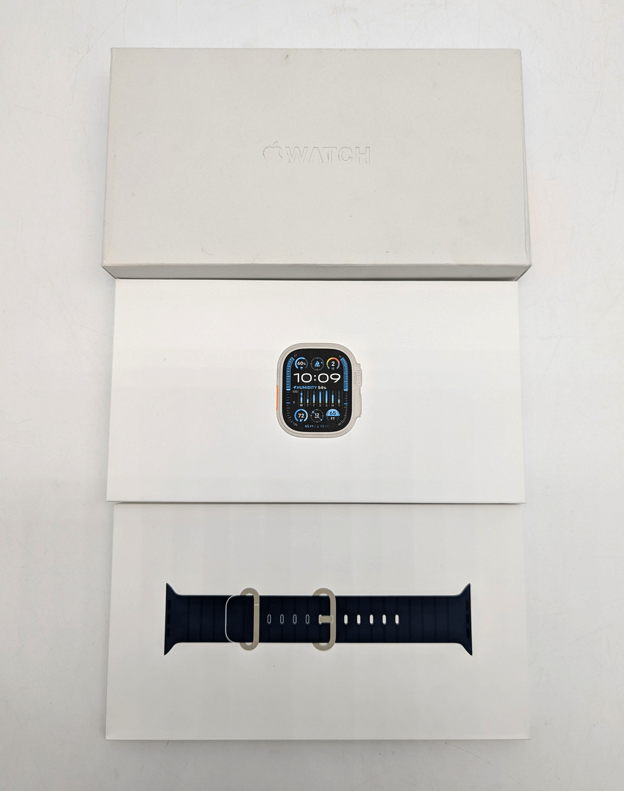 Apple Watch Ultra 2 49mm A2986 | Titanium w/ Blue Ocean Band | GPS + LTE