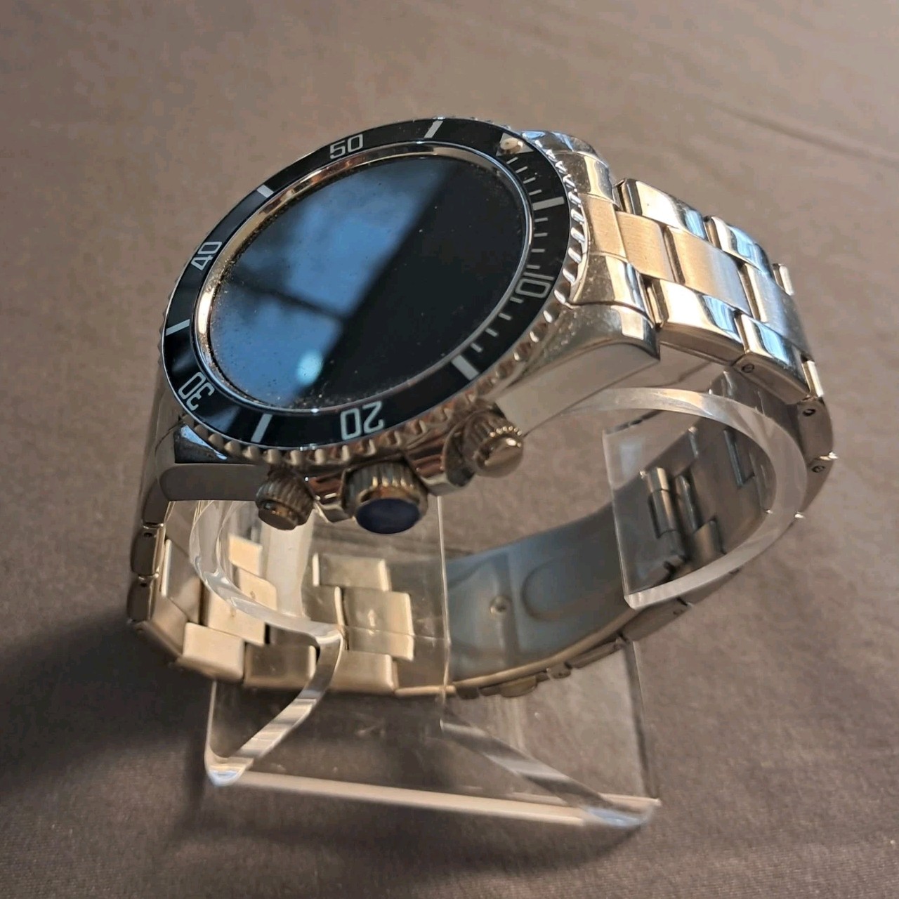 Luxe Smart Watch – Stainless Steel Diver-Style Band – Fitness Tracker & Smart…