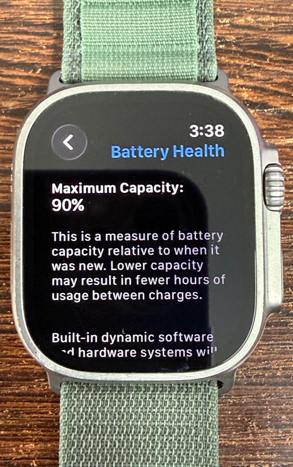 Apple Watch Ultra 49mm Titanium Case – Green Alpine Loop – Excellent – 90% Batt