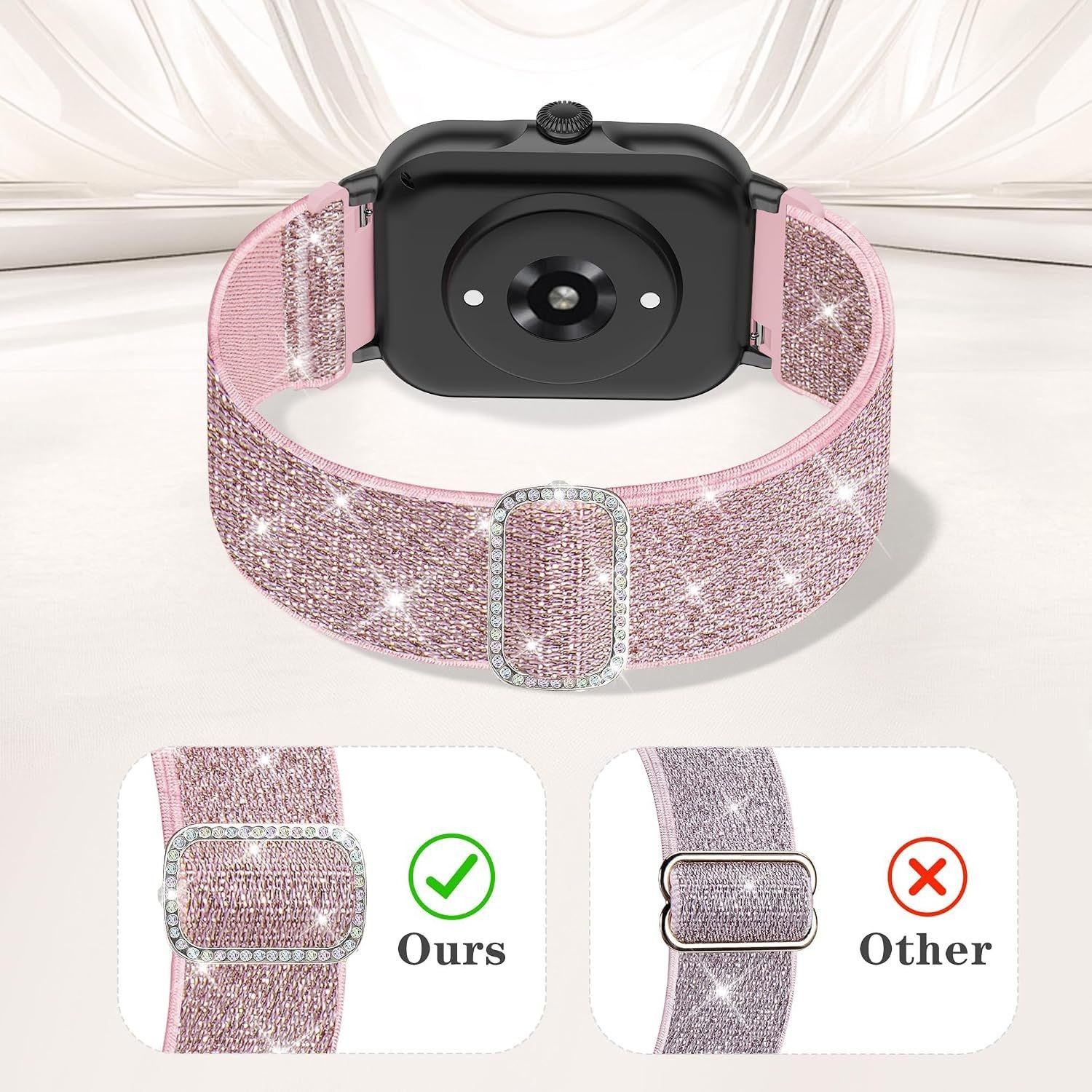 3 Pack Nylon Strap Compatible with Fitpolo Smart Watch 22mm Soft Elastic