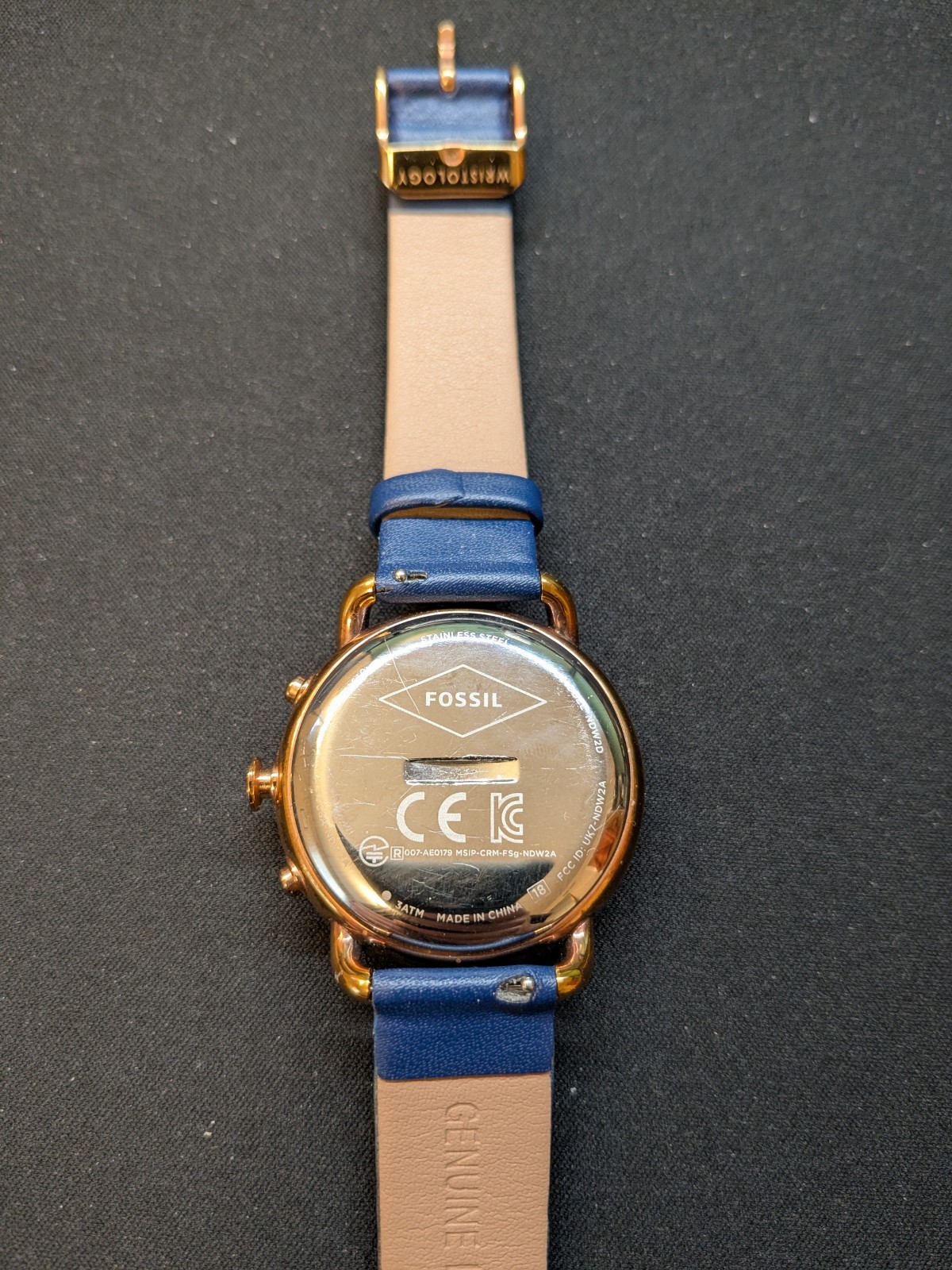 Fossil Q Tailor FTW1129 Hybrid Smartwatch Activity Tracker with leather strap