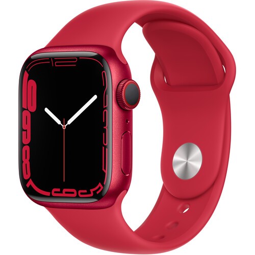Apple Watch Series 7 (GPS + Cellular) 45mm Red Aluminum Case with Red Sport Band