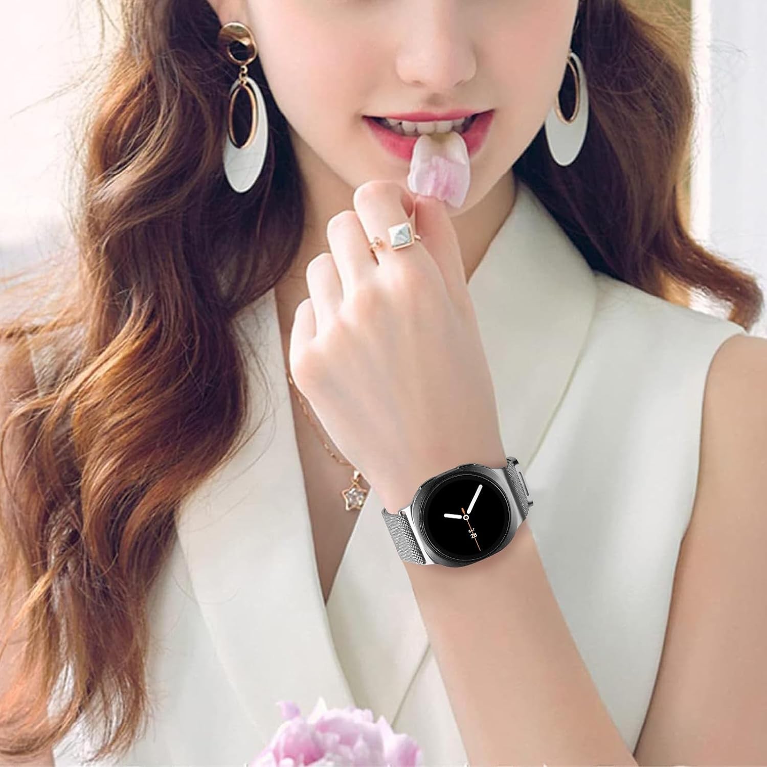 Milanese Band for Samsung Galaxy Watch 8 40mm 44mm Magnetic Metal Loop Strap