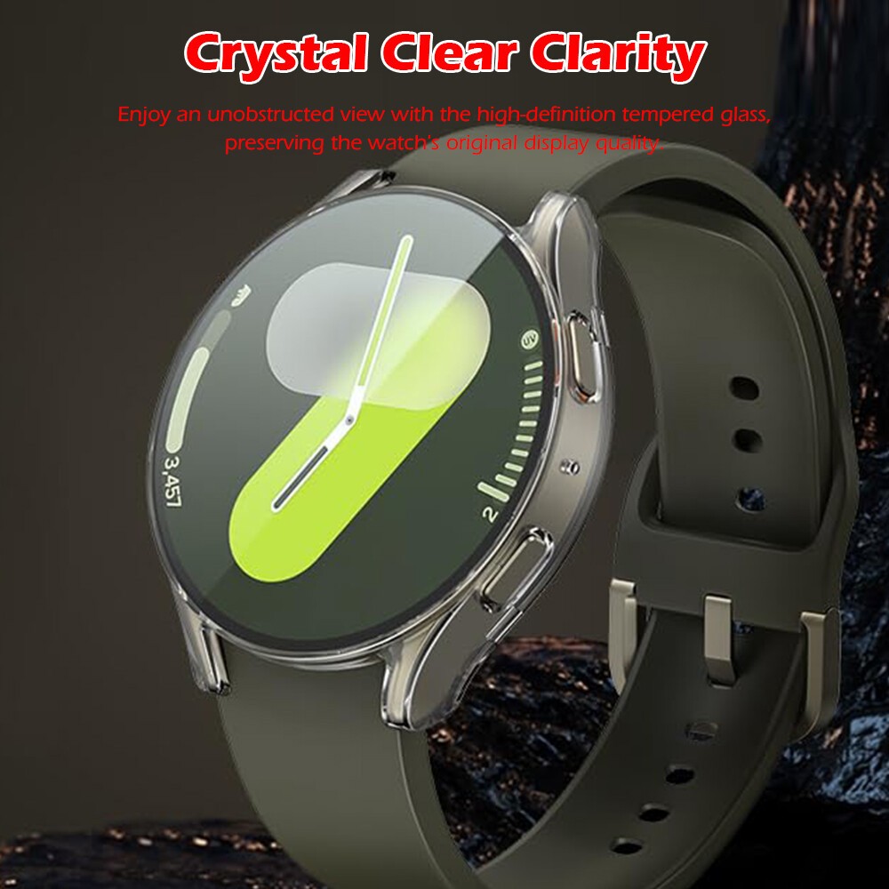 For Samsung Galaxy Watch 7 6 5 Ultra 40/44/47mm Hard Case Glass Screen Protector