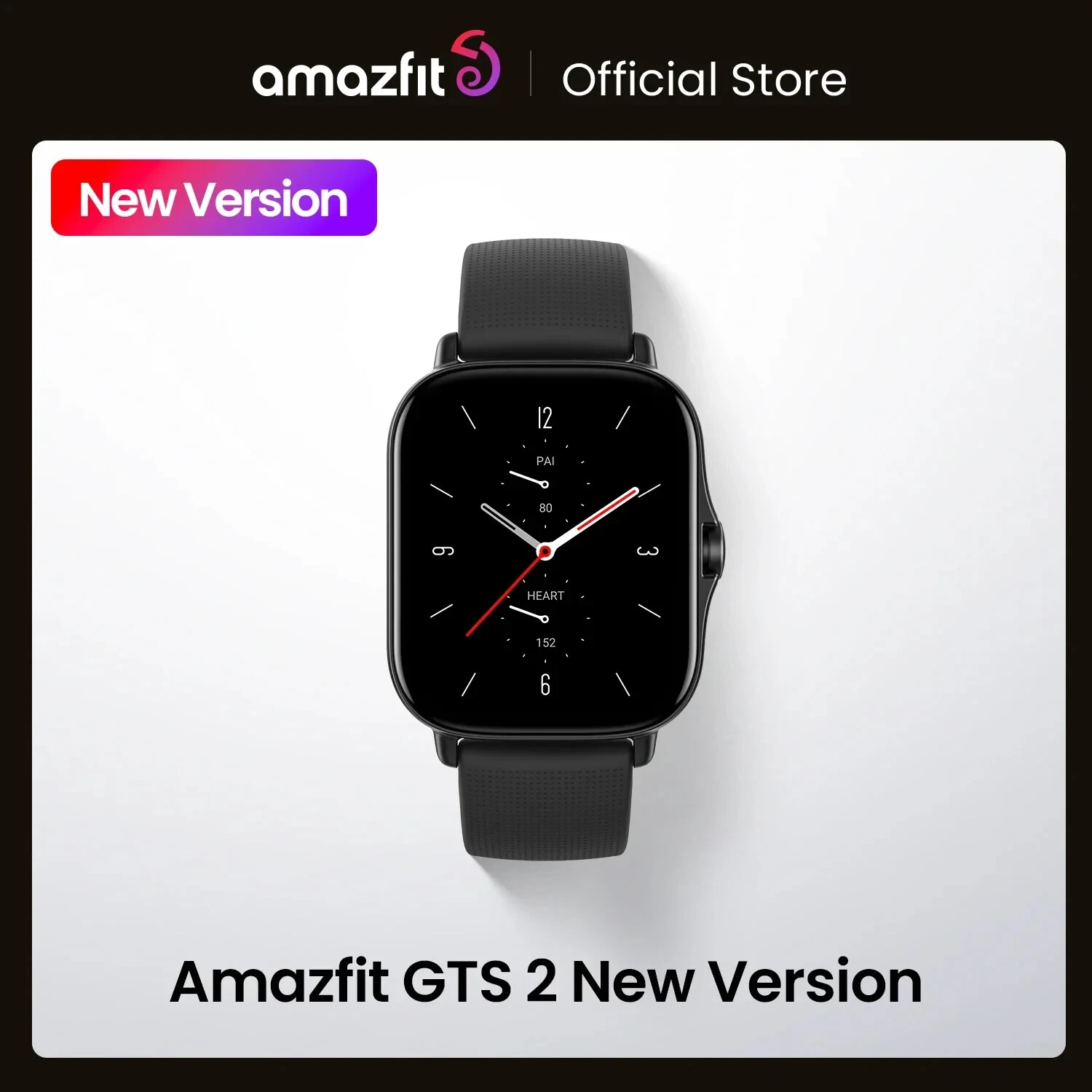 Amazfit GTS 2 42 mm Black C Stainless Steel Case Jet Black Modern Buckle