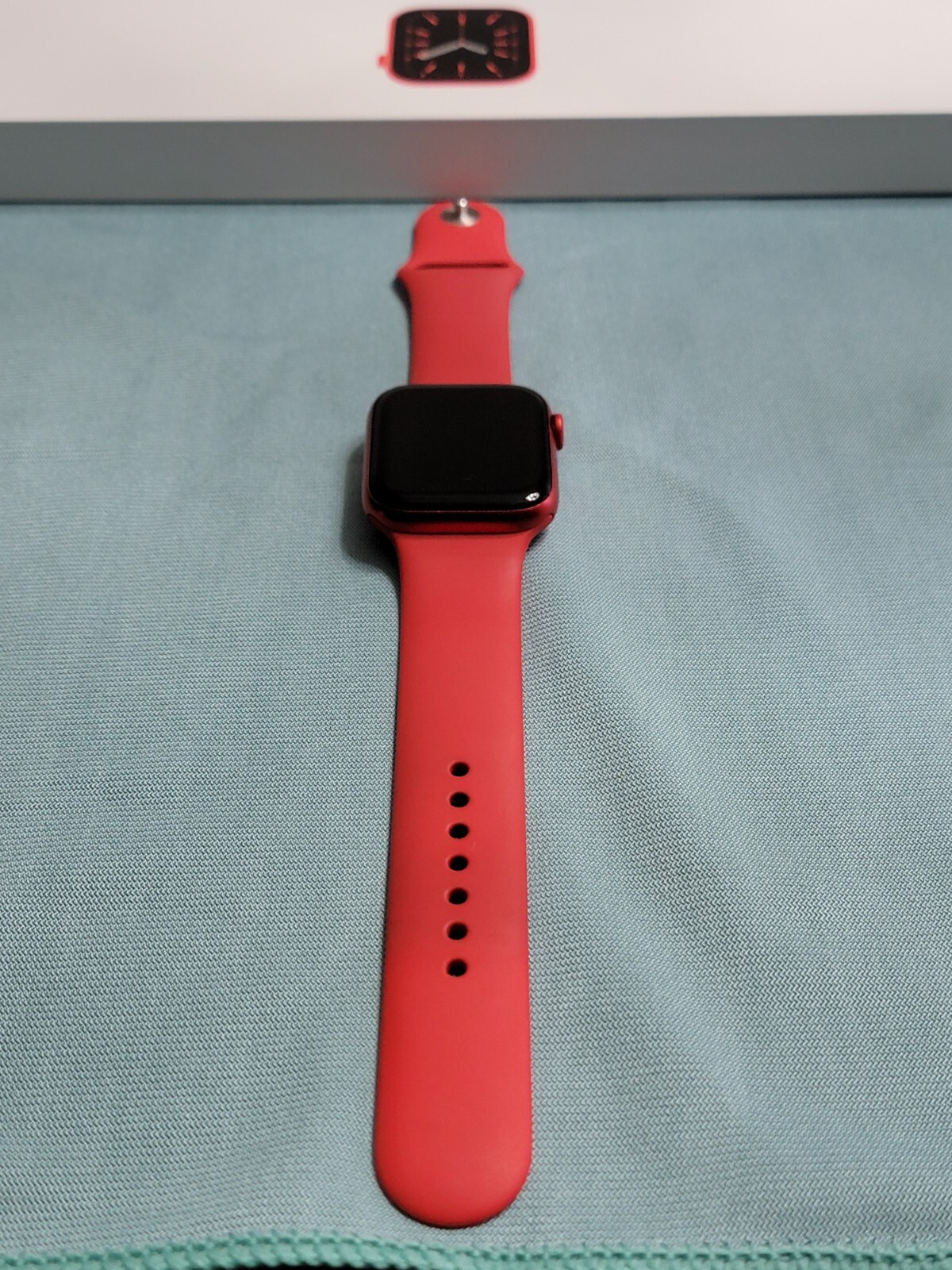 Apple Watch Series 6 44mm Red Aluminum Case with Red Sport Band (GPS)…