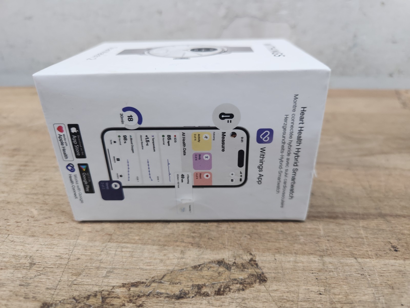 Withings ScanWatch 2 38mm White Heart Health Hybrid Smartwatch -NEW/OPEN BOX-
