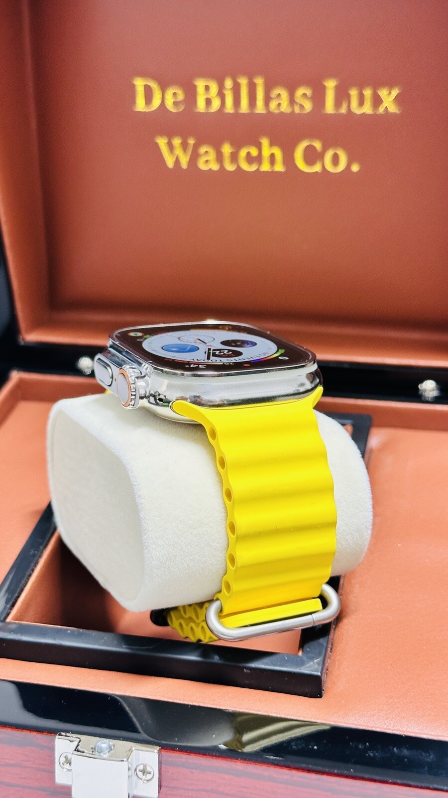 49MM Apple Watch ULTRA 2 Custom Diamond Polished with Yellow Ocean Band