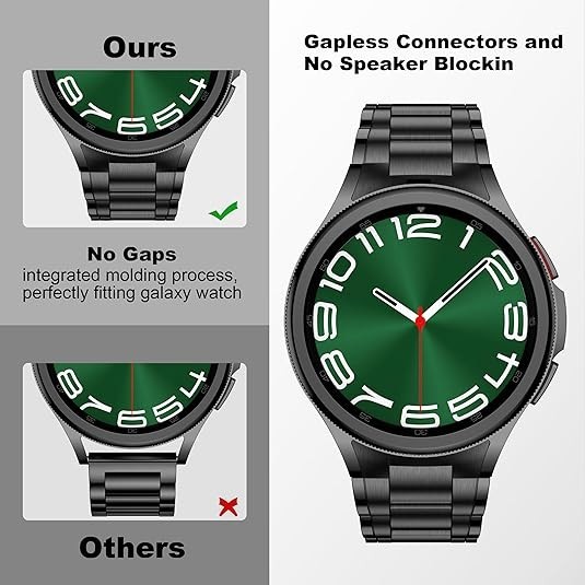 Solid Stainless Steel Strap Compatible with Samsung Galaxy Watch 6 Classic 47mm