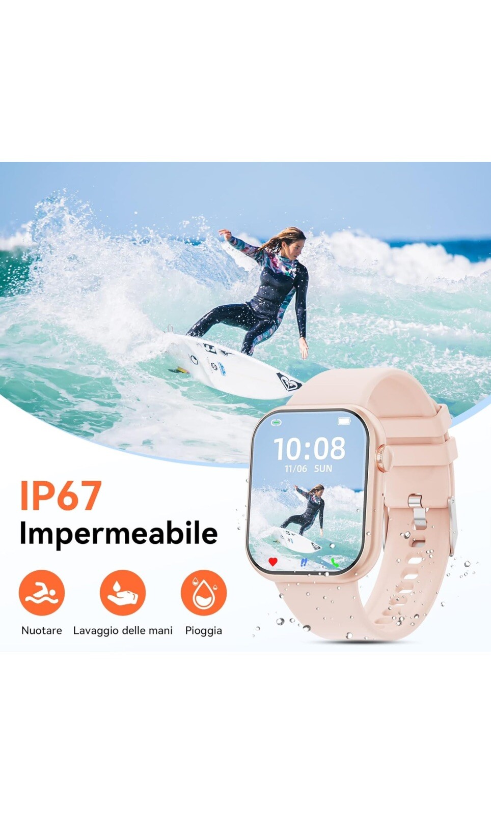 Men Women 2024 1.85” Android And iOS Smartwatch