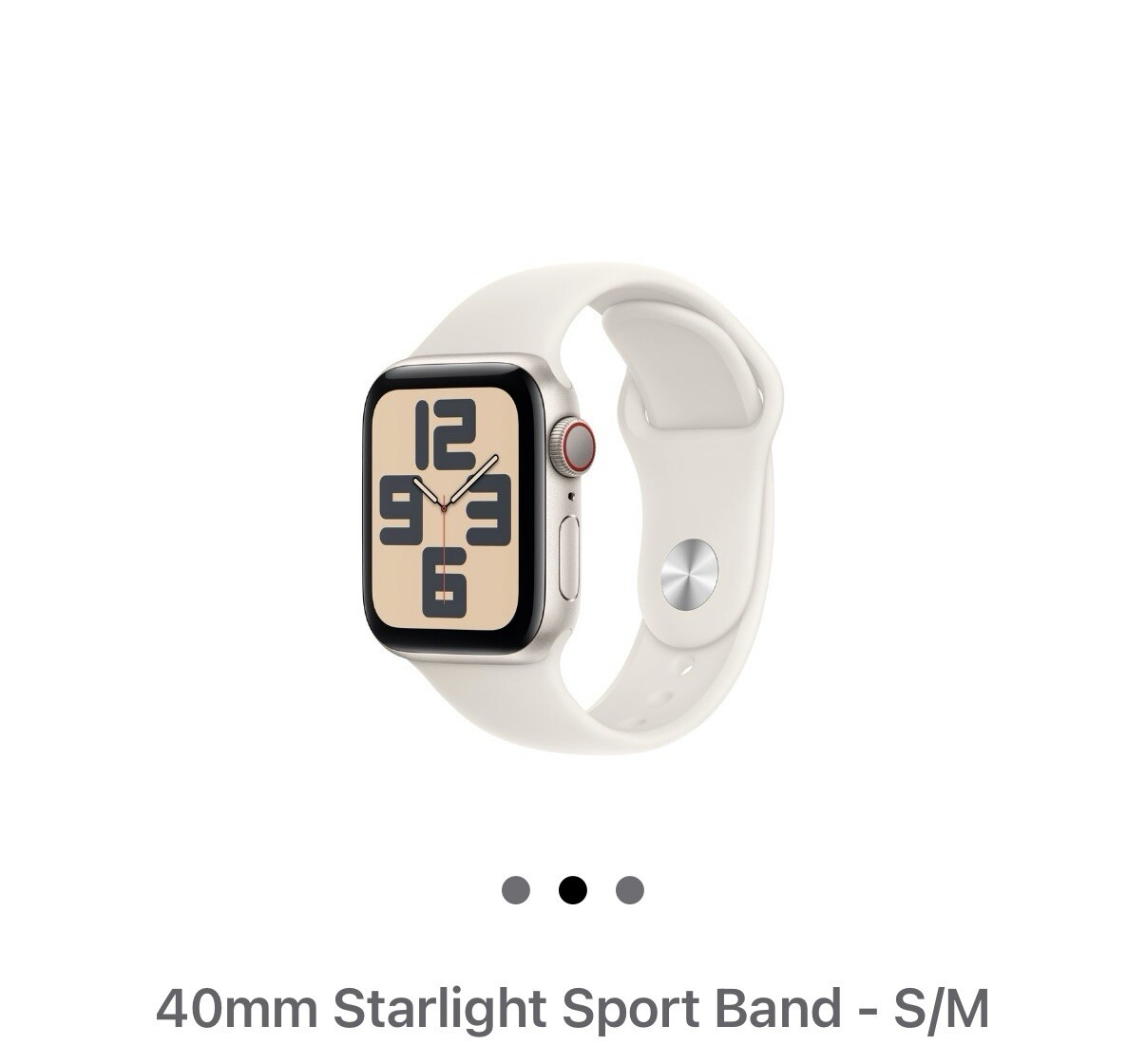 Apple watch Silicone 40mm Starlight Sport Band Only
