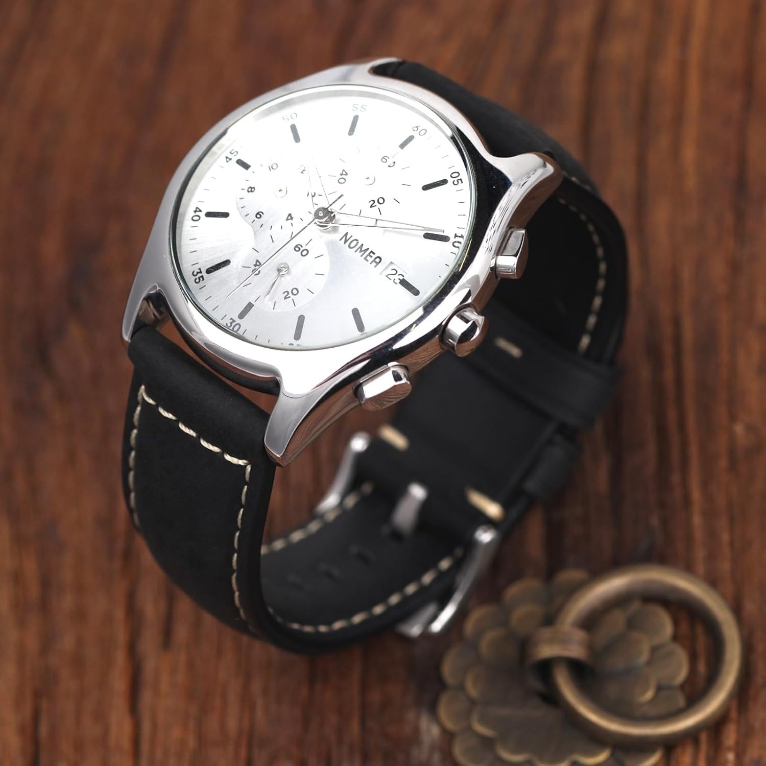 22mm Quick Release Crazy Horse Leather Watch Band for Samsung Gear S3, Premium Q