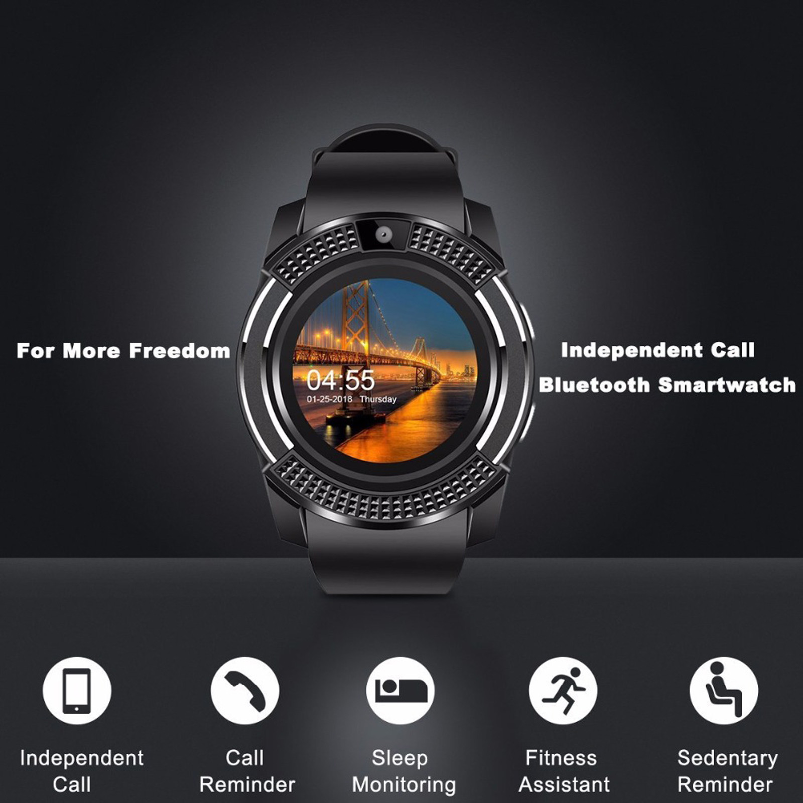 All in 1 Bluetooth Smartwatch Phone GSM Unlocked Watch for Android Men Women