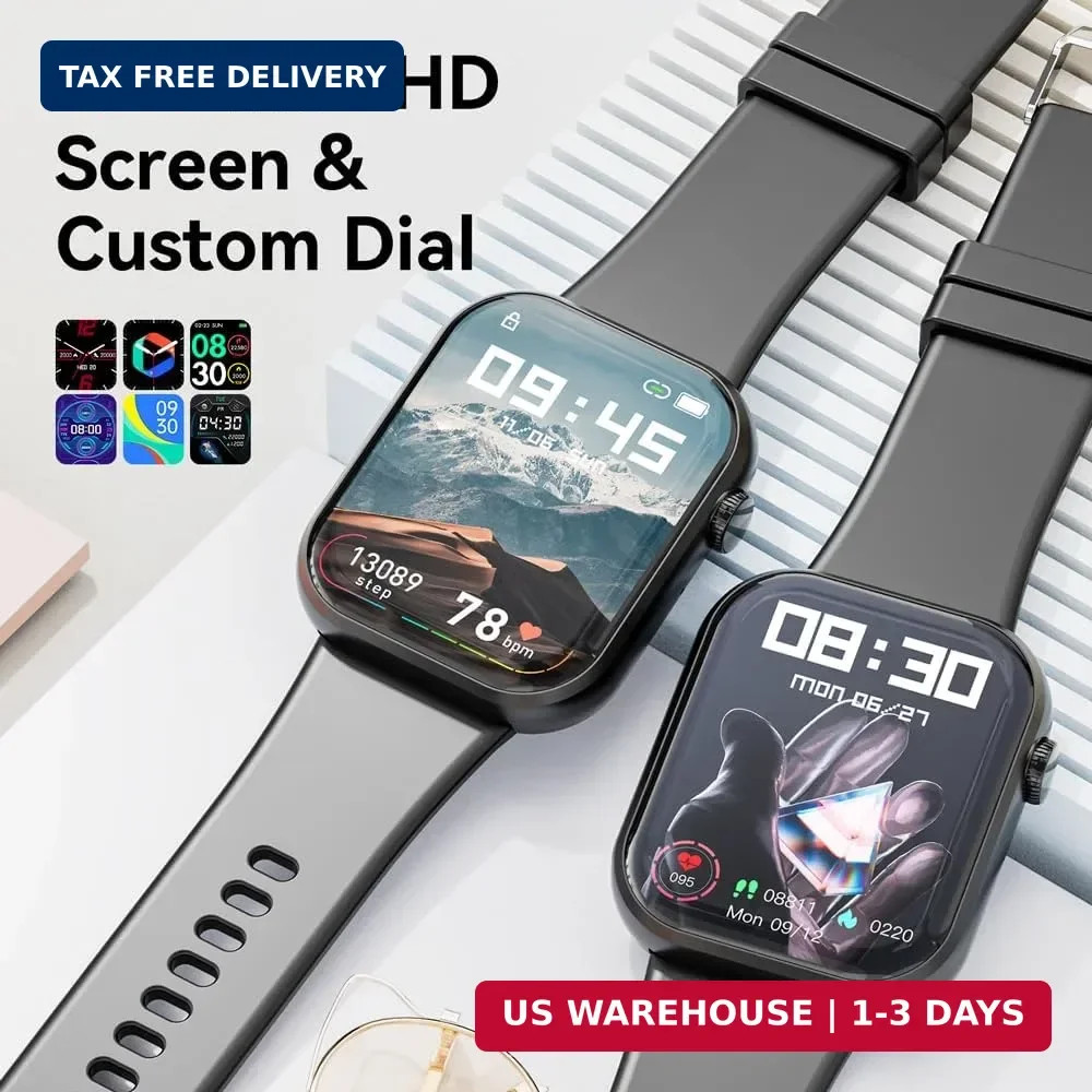 Hwagol Smart Watch (Answer/Make Call) 1.85inch Fitness Tracker, DIY Dials/Pedome