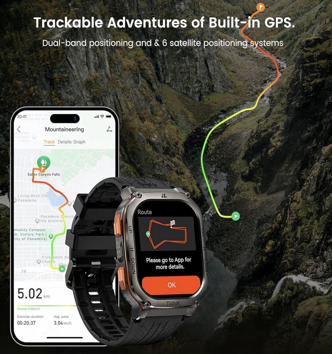 AMAZTIM TANK M3 Military Grade Smart Watch 1.96″ Screen Men Extra-long Battery !