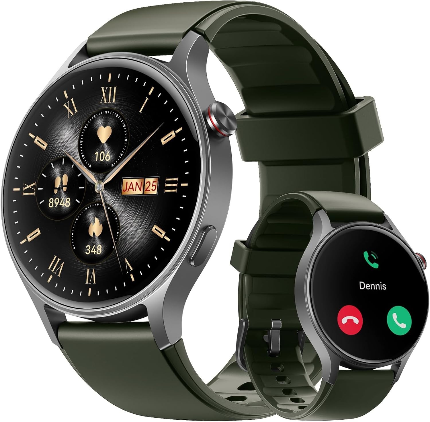 Smartwatch with AMOLED Display, Heart Rate & Sleep Tracker, Waterproof