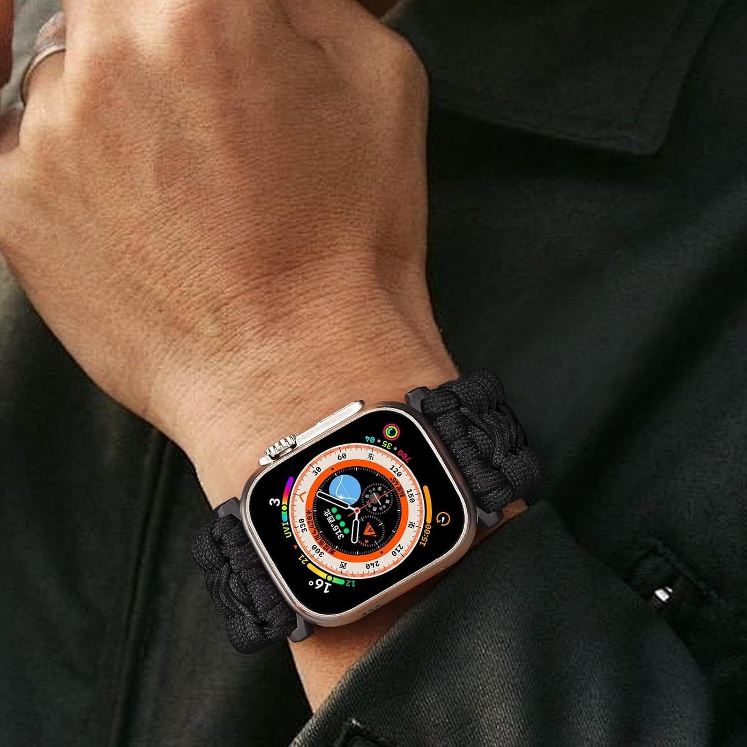 Rugged Nylon Strap Compatible with Apple Watch Ultra 49mm 46mm 45mm 44mm