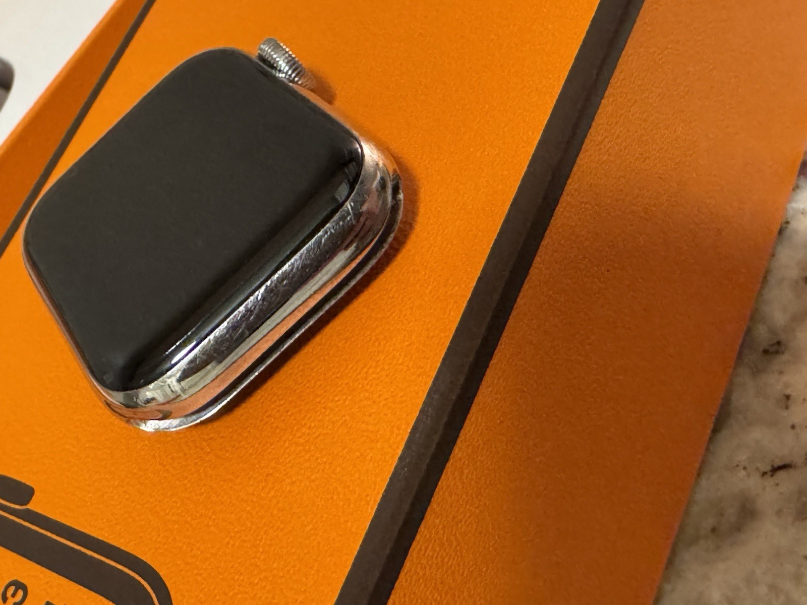 Hermes Series 6 Stainless Steel 40mm Apple Watch Cellular GPS Orange Sport Band