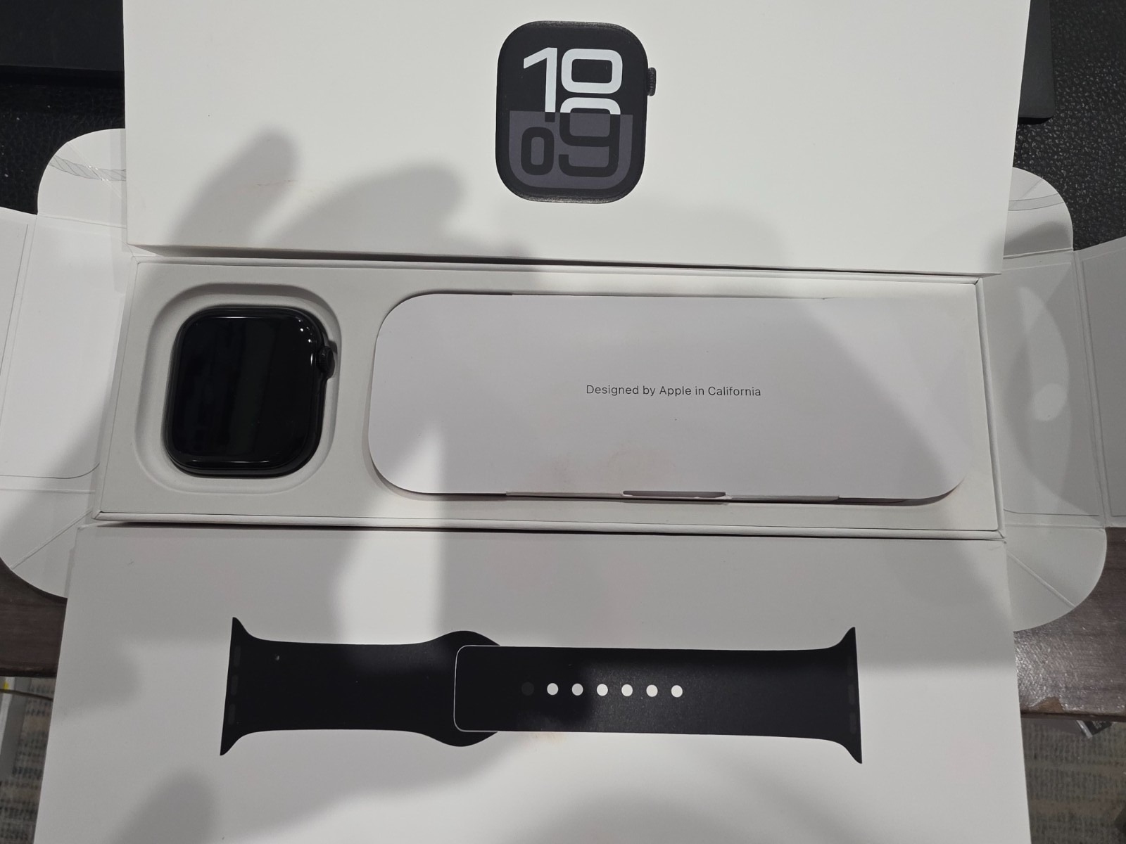 Apple Watch Series 10 GPS 42mm Jet Black Case w Sport Band S/M MWWE3LW/A