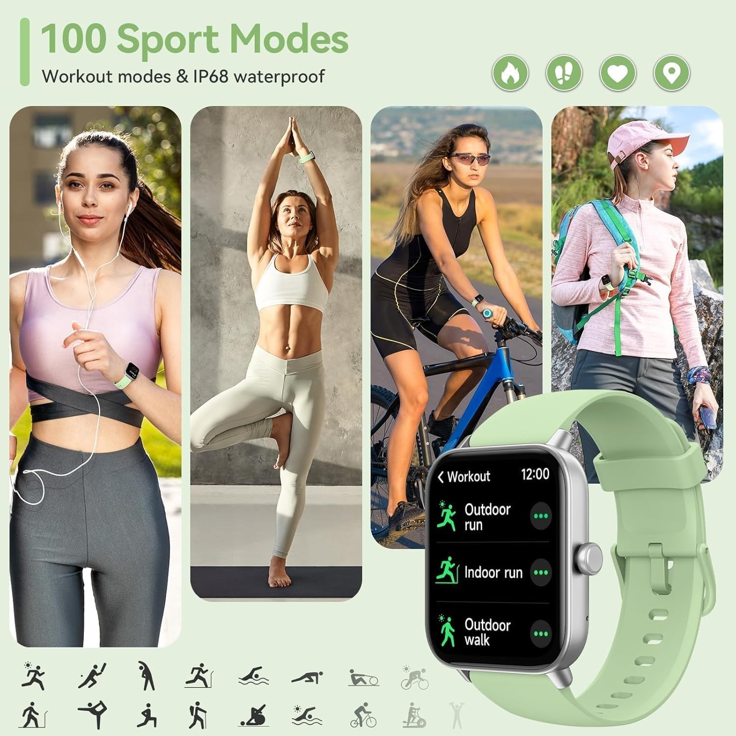 Smartwatch with Waterproof & Heart Rate Monitor//