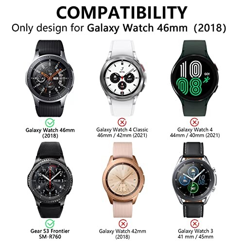 1 Pack TPU Case for Samsung Galaxy Watch 46mm Scratch-Proof Protective Cover