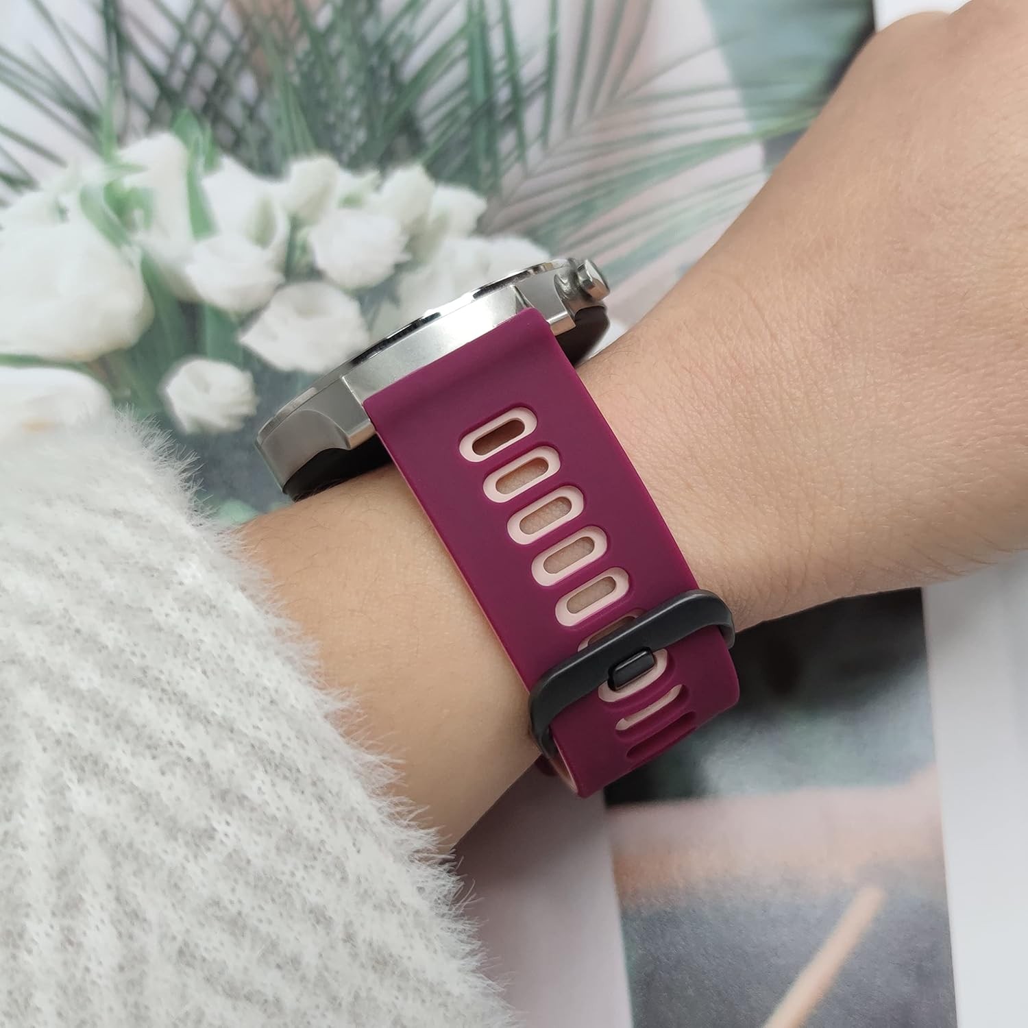22mm Soft Silicone Strap Compatible with Samsung Galaxy Watch 3 45mm