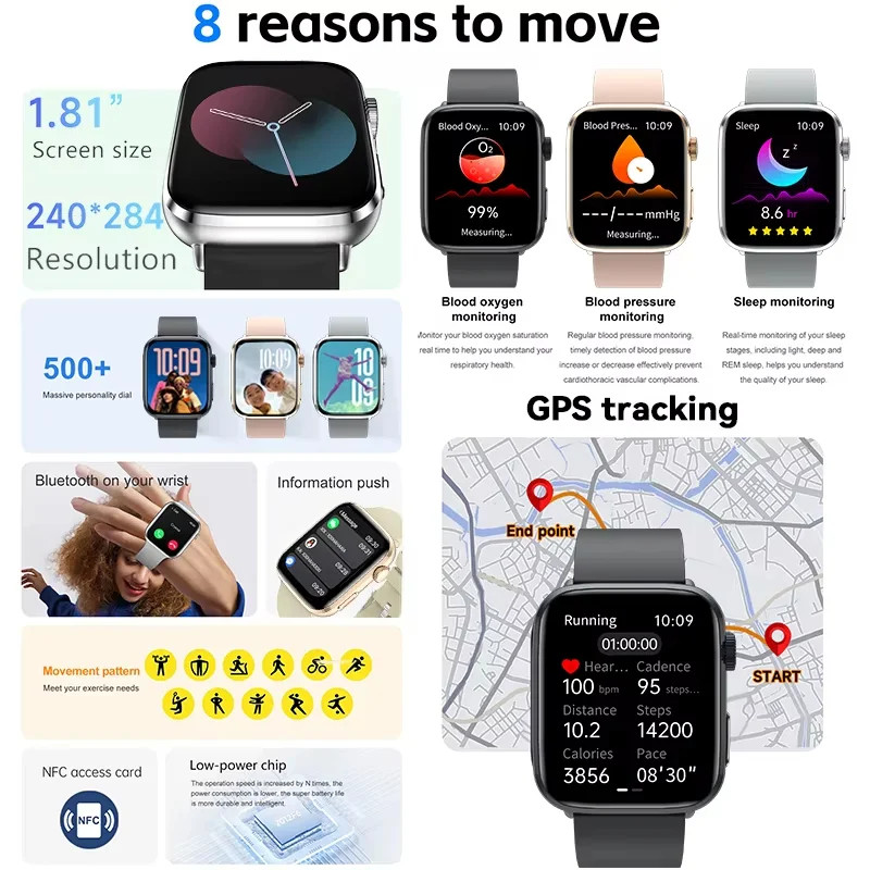 Xiaomi Mi Home Smart Watch Women’s NFC 1.85-inch GPS Sports Watch