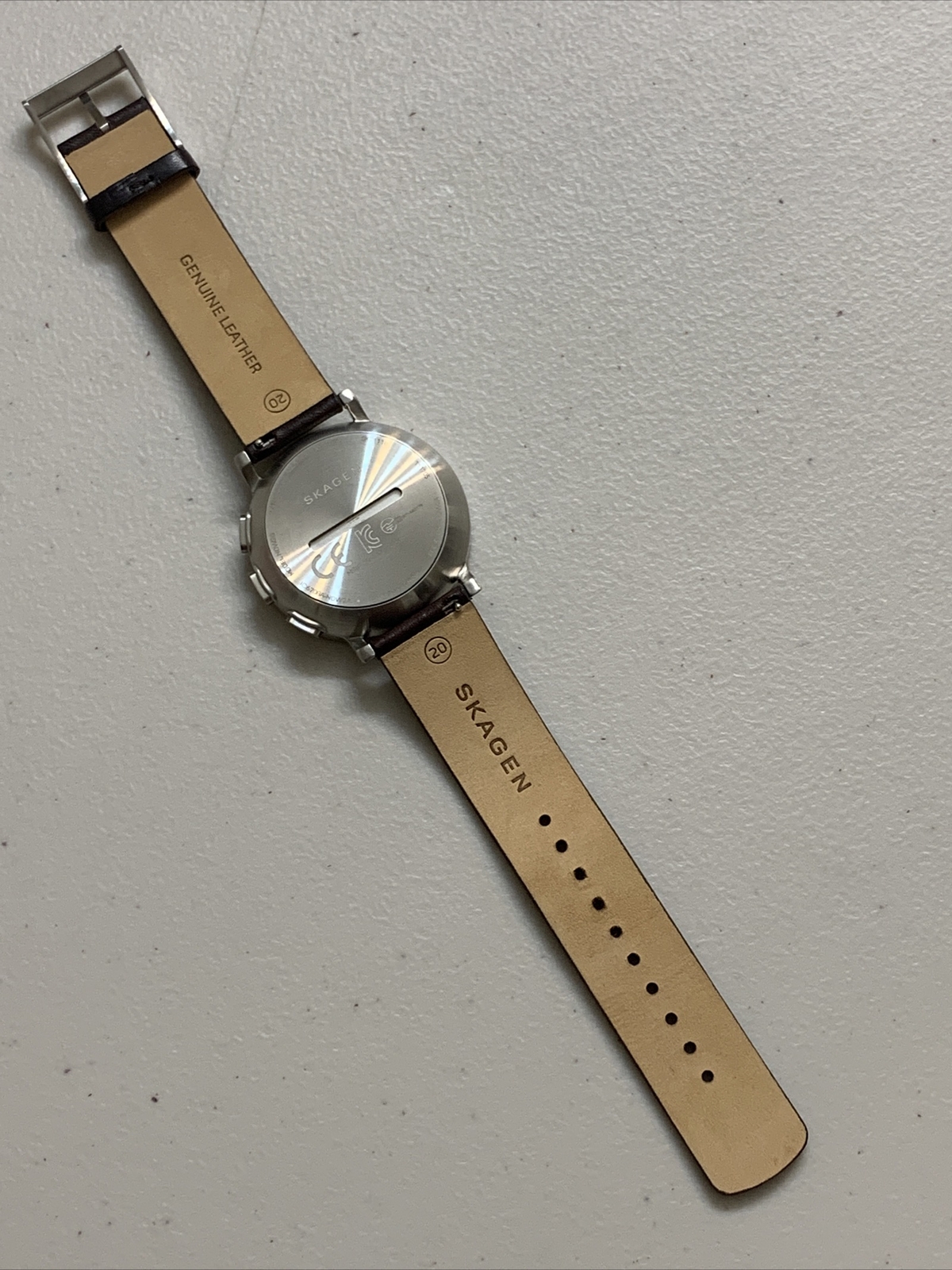 Skagen Connected SKT1110 Hybrid Smartwatch Silver Leather 42MM, Used Once