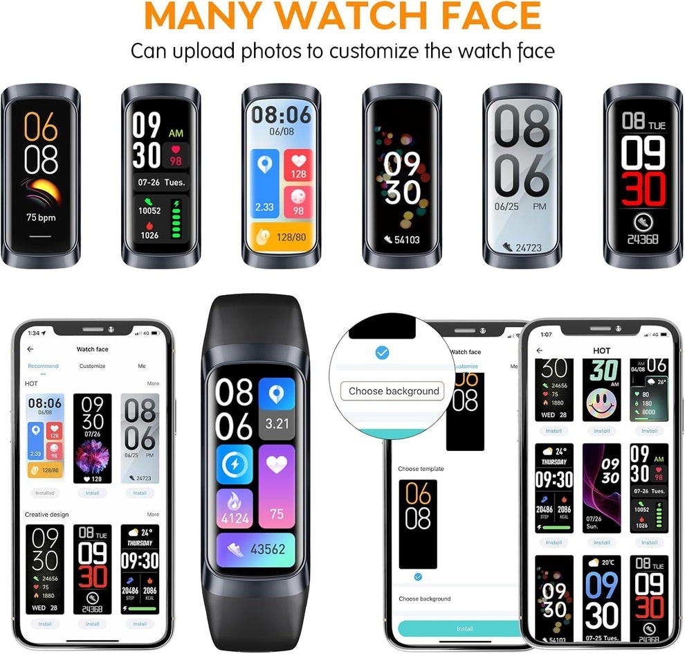 Vital Smart Watch and Fitness Tracker for Men/Women | Sleek Activity Tracker Hea