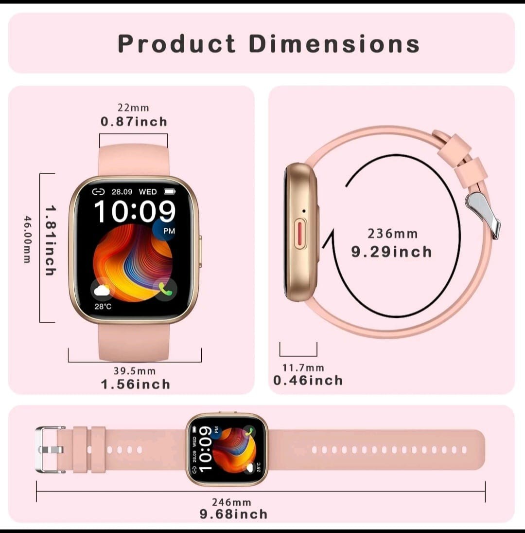 Smart Watches Men,WomenCall Message, 1.85″ Fitness Heart Rate with 120+ Sport…