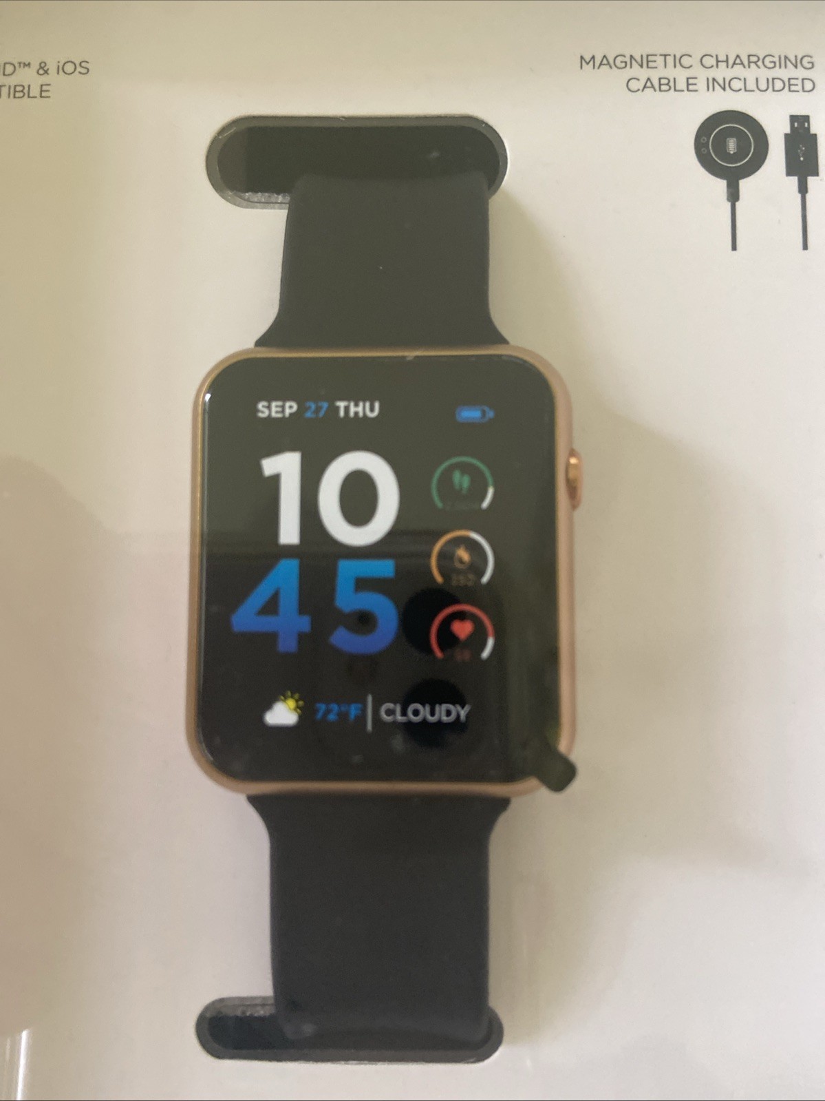 iTouch Wearables AIR 4 Smartwatch Rose Gold / Black *NEW* Health Fitness Tracker