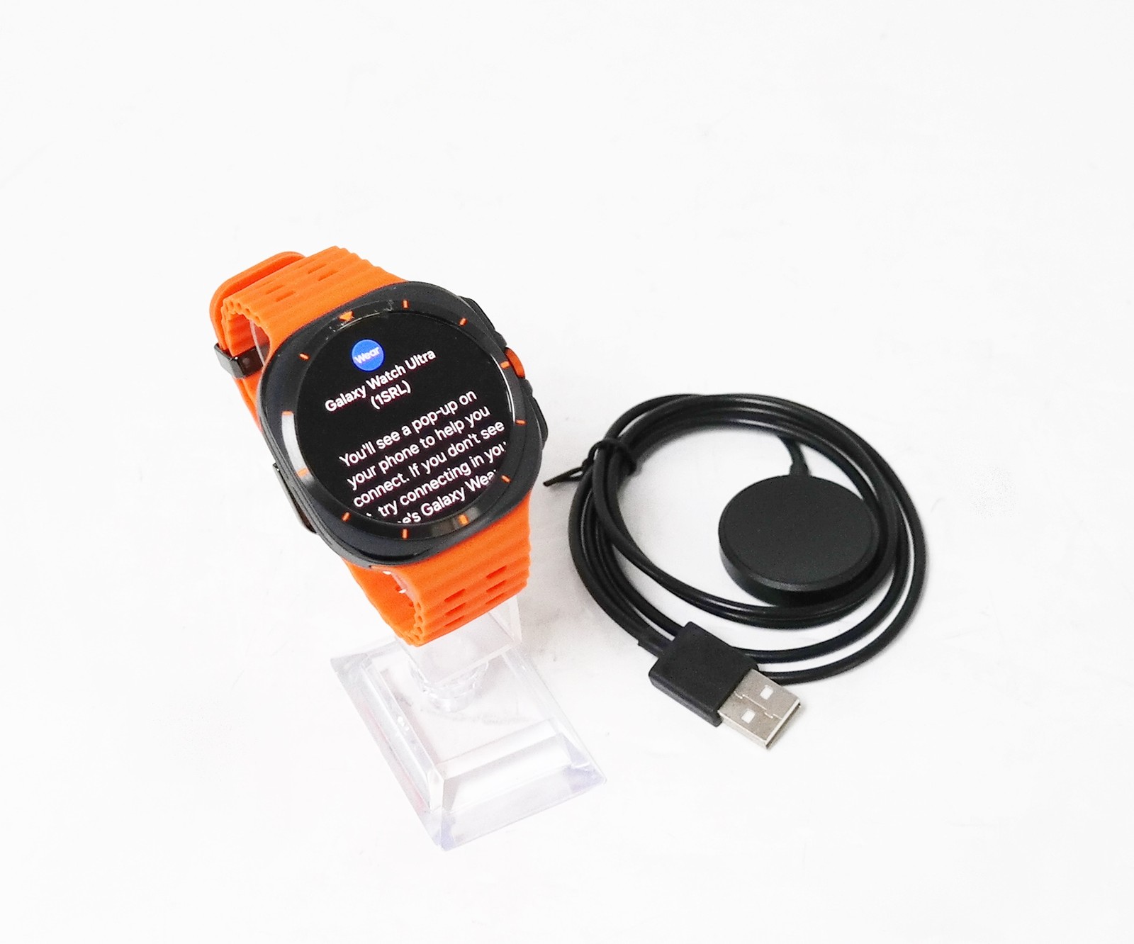 Samsung Galaxy Watch Ultra SM-L705U 47mm LTE Gray Titanium Orange Band